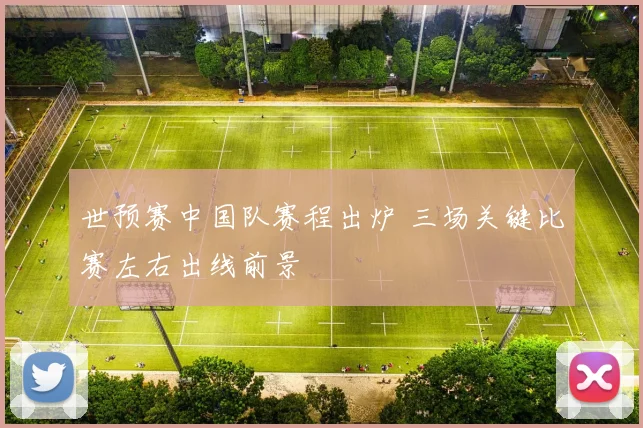 世预赛中国队赛程出炉 三场关键比赛左右出线前景